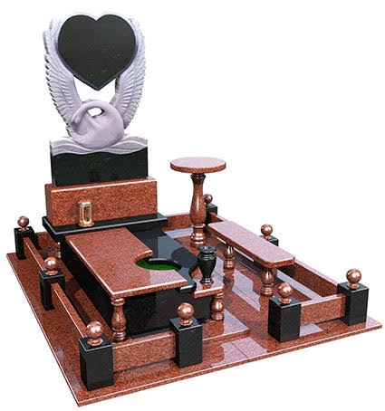 Ексклюзивний дизайн гранітний пам'ятник — Червоний граніт